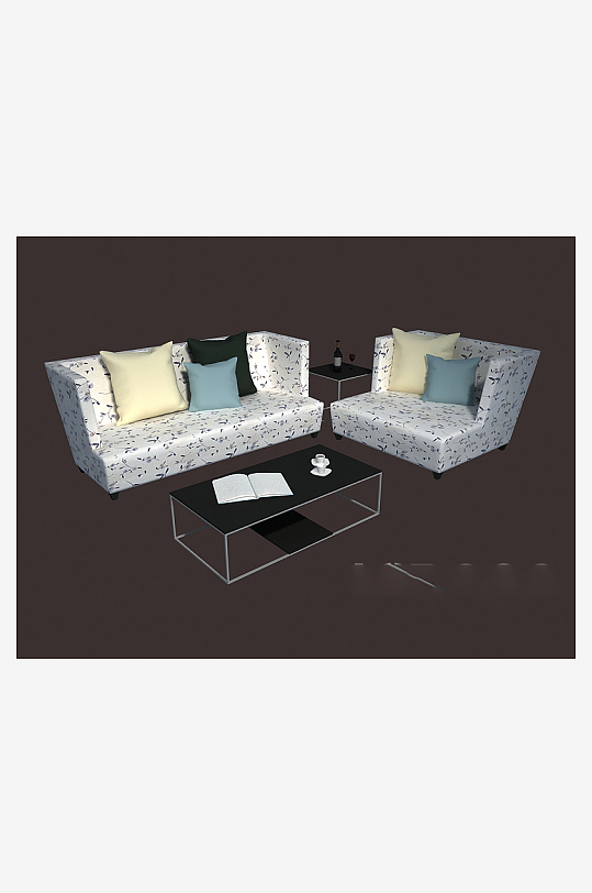 立体家具家居3D模型-众图网