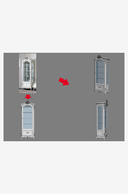 立体家具家居3D模型-众图网