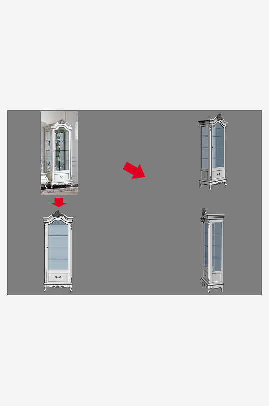 立体家具家居3D模型-众图网