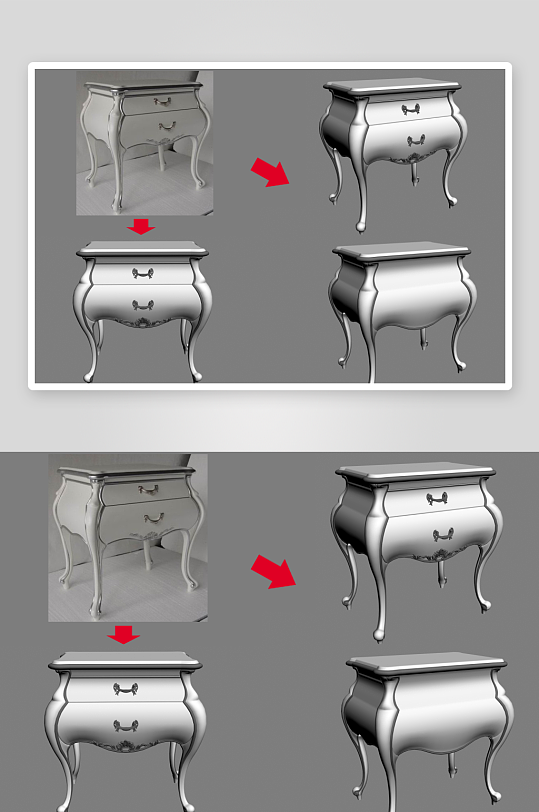 立体家具家居3D模型-众图网