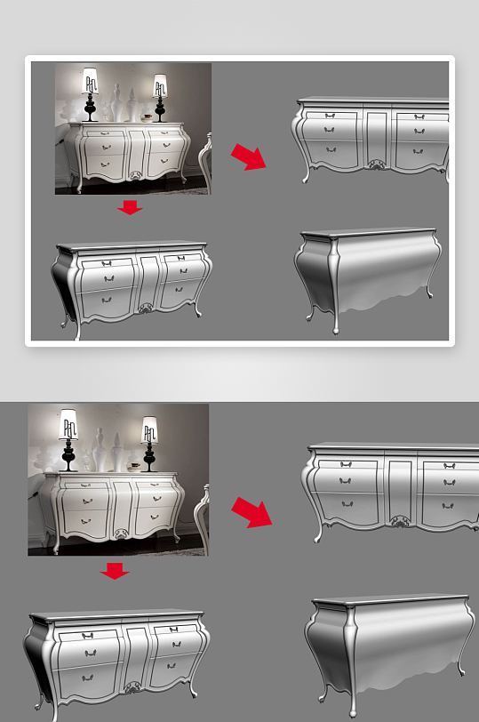 立体家具家居3D模型-众图网