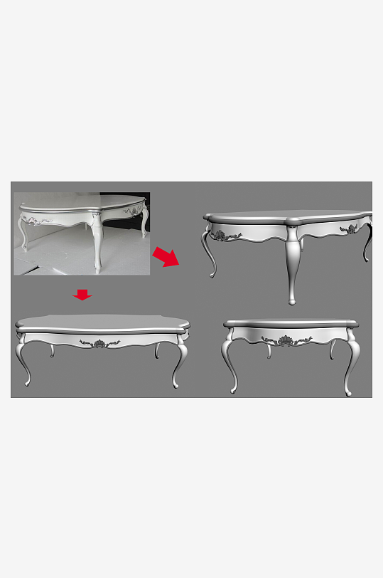 立体家具家居3D模型-众图网