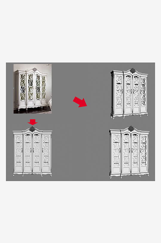 立体家具家居3D模型-众图网