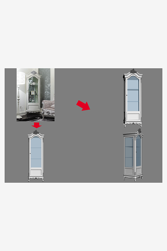 立体家具家居3D模型-众图网