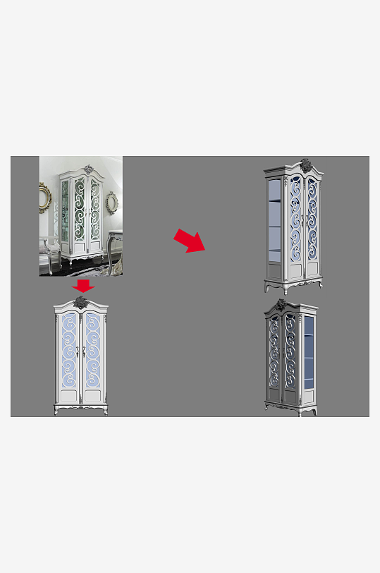 立体家具家居3D模型-众图网