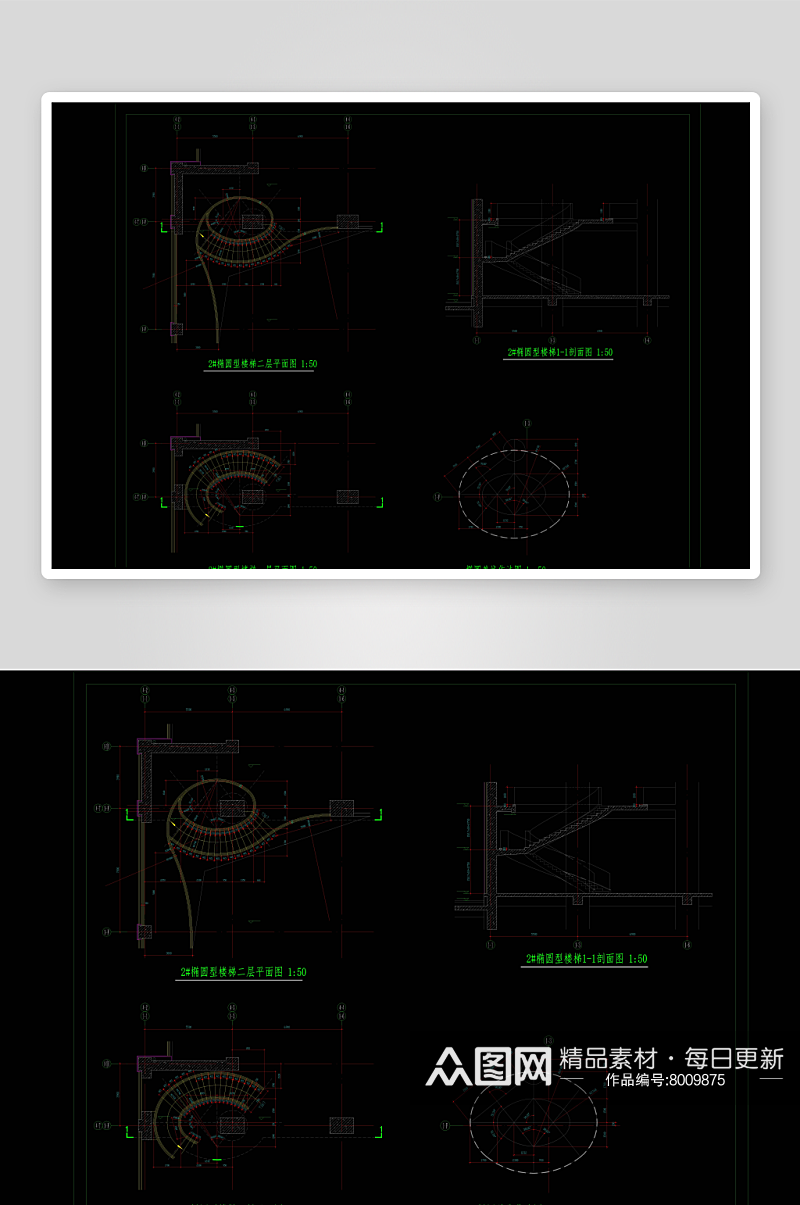 装修楼梯cad设计图纸素材