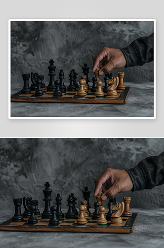 数字艺术下棋棋局图片