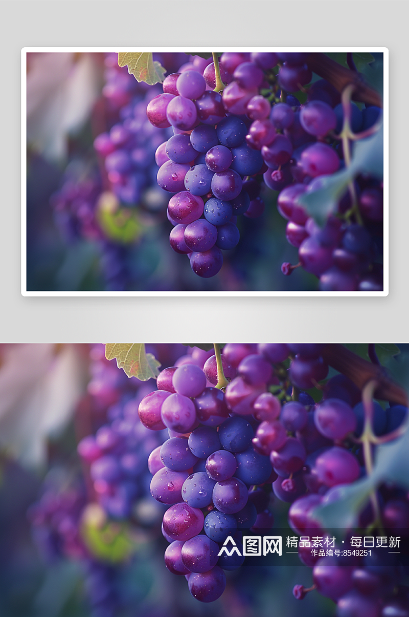 数字艺术葡萄水果图片素材