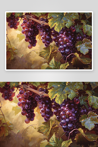 数字艺术葡萄水果图片