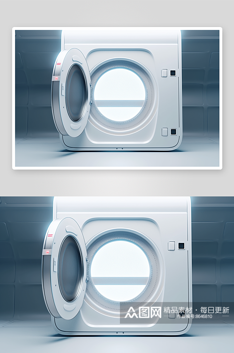 数字艺术洗衣机电器素材