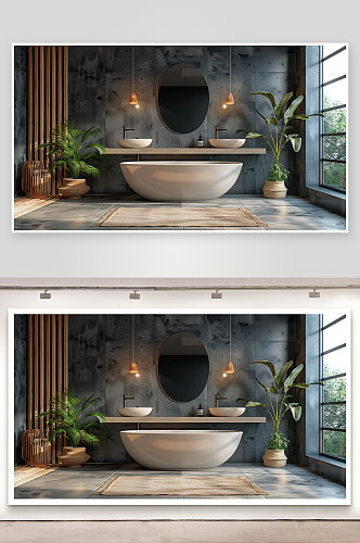 数字艺术卫生间浴缸图片