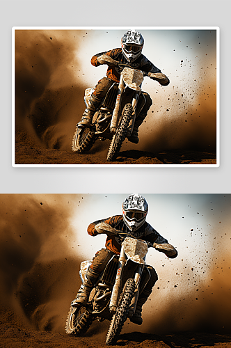 数字艺术摩托车骑行图片