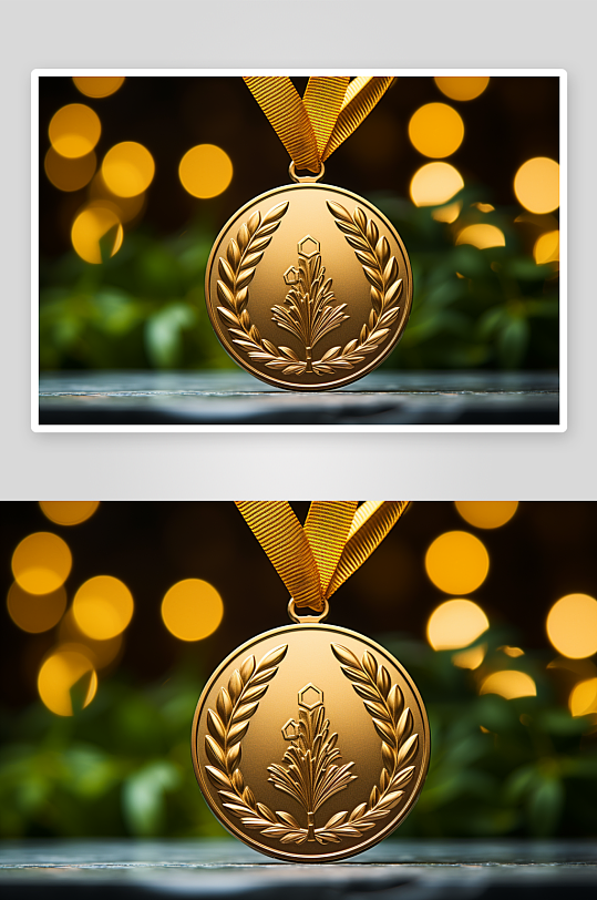 数字艺术奥运会金色奖牌图片-众图网