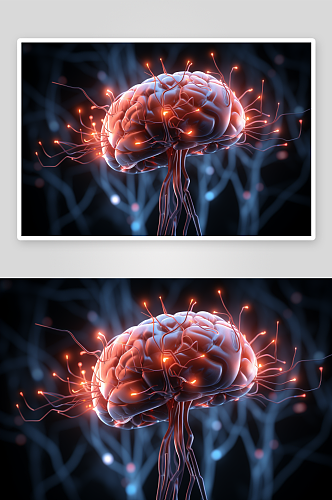 数字艺术大脑结构体图片