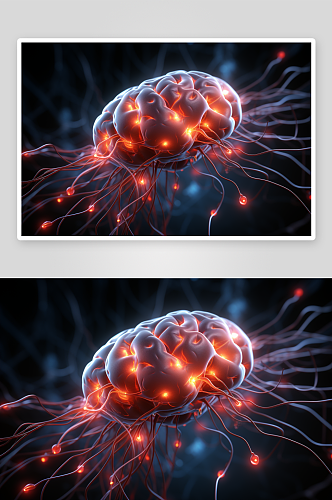 数字艺术大脑结构体图片