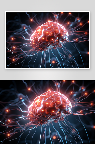 数字艺术大脑结构体图片
