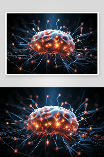 数字艺术大脑结构体图片