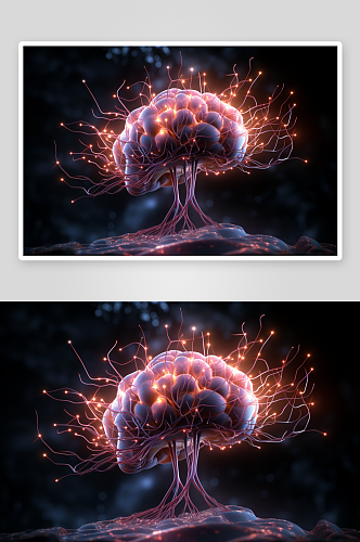 数字艺术大脑结构体图片