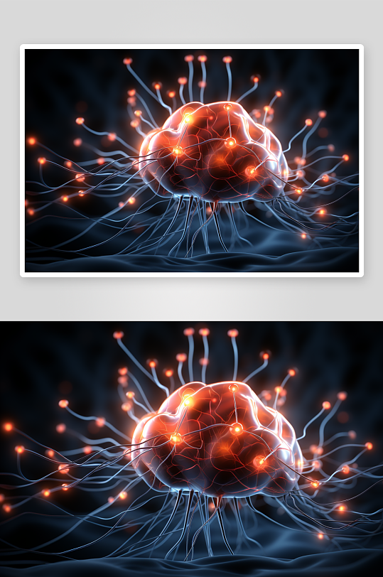 数字艺术大脑结构体图片
