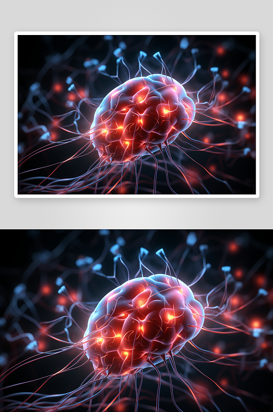 数字艺术大脑结构体图片