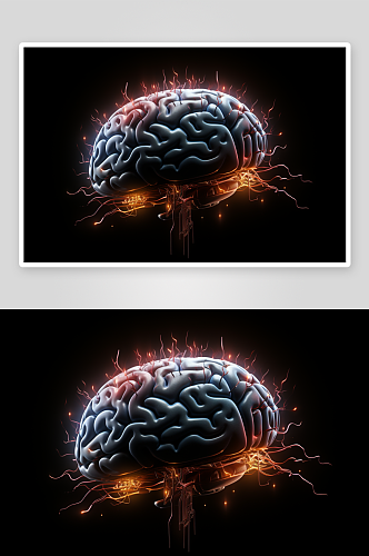 数字艺术大脑结构体图片