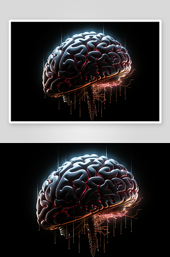 数字艺术大脑结构体图片