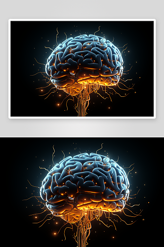 数字艺术大脑结构体图片