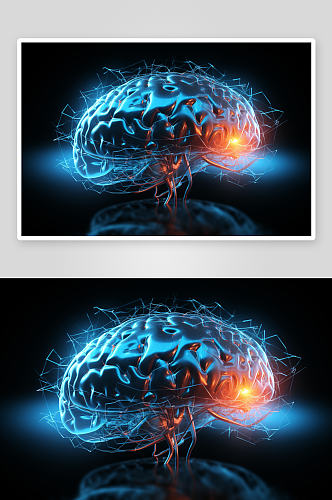 数字艺术大脑结构体图片