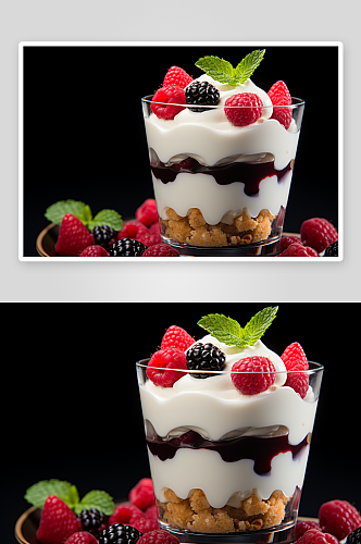 数字艺术美味酸奶水果图片