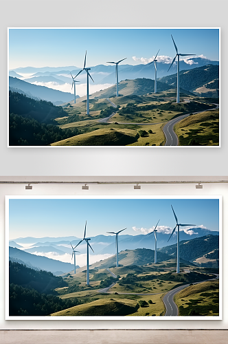数字艺术新能源风车图片