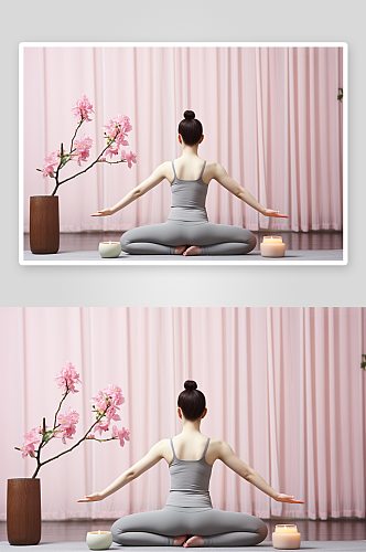 数字艺术室内瑜伽图片
