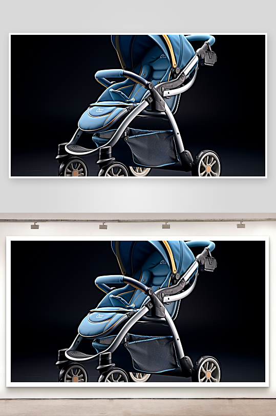 数字艺术婴儿车背景图片