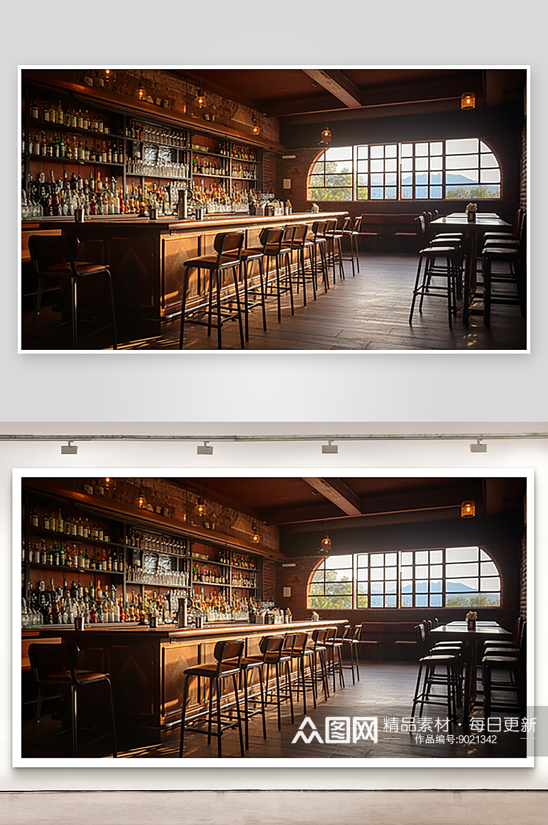 数字艺术酒吧吧台素材