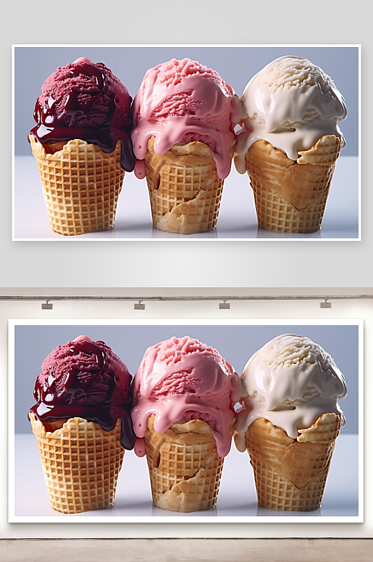 数字艺术美味冰淇淋图片
