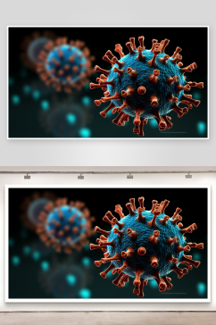 科技感细菌病毒细胞背景