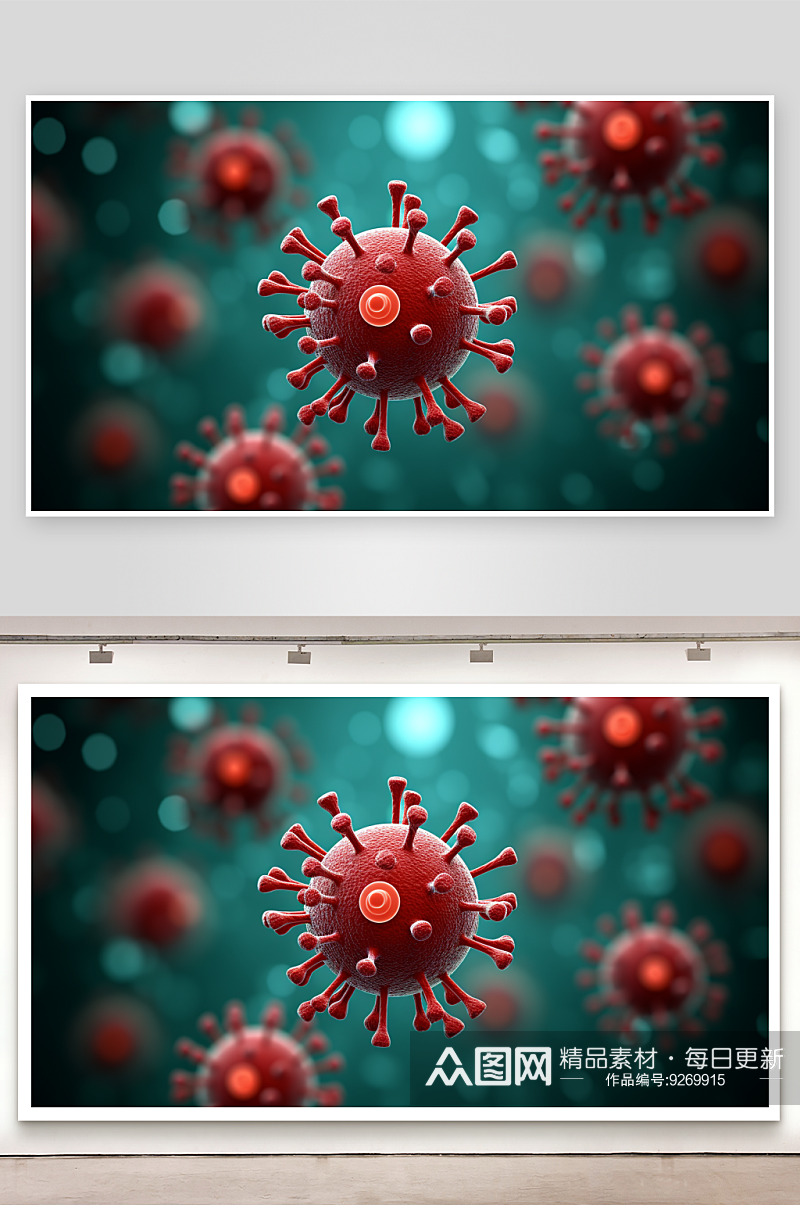 科技感细菌病毒细胞背景素材