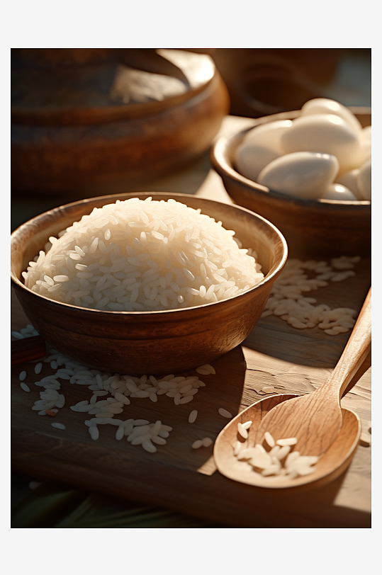 美味的大米粮食背景