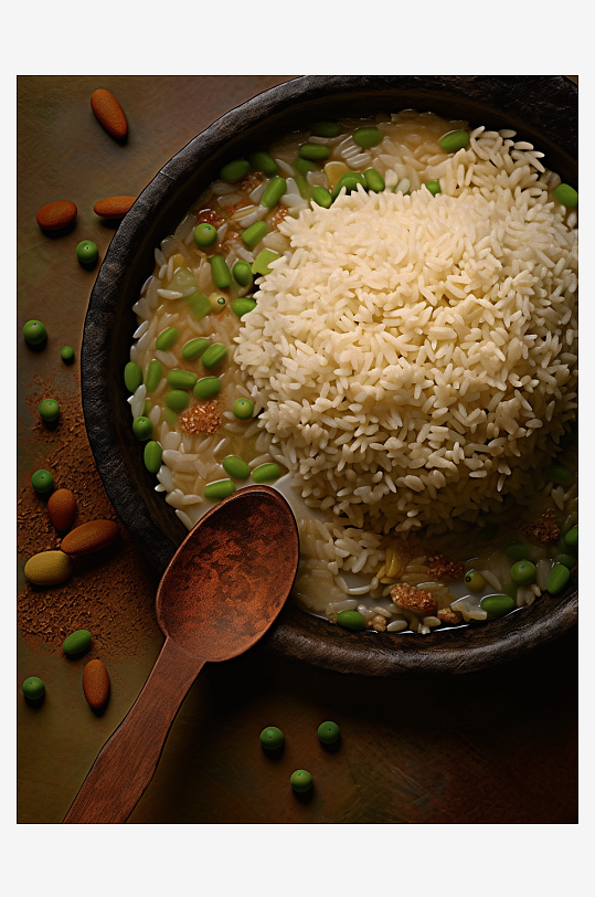 美味的大米粮食背景