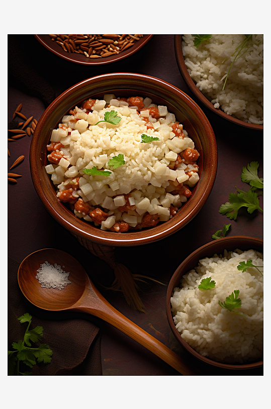 美味的大米粮食背景