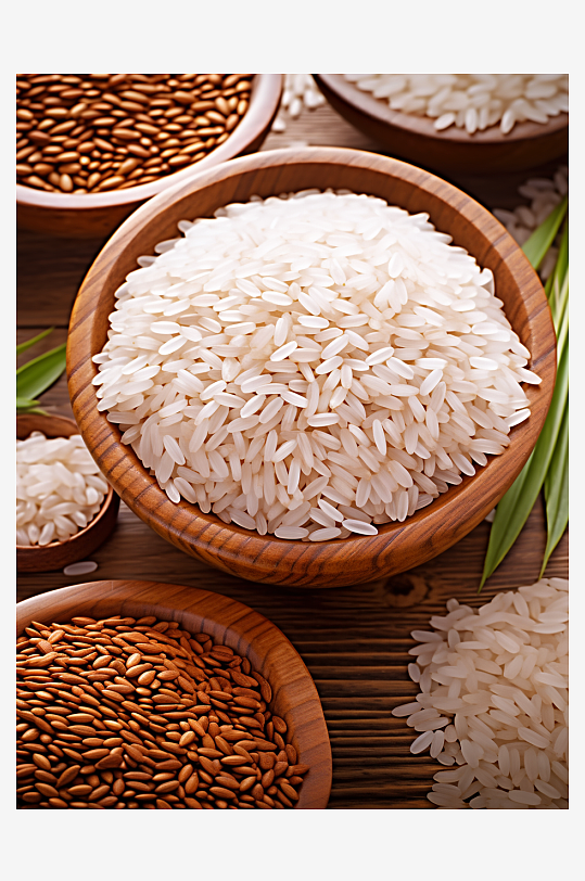 美味的大米粮食背景