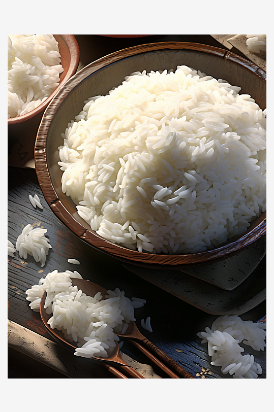 美味的大米粮食背景