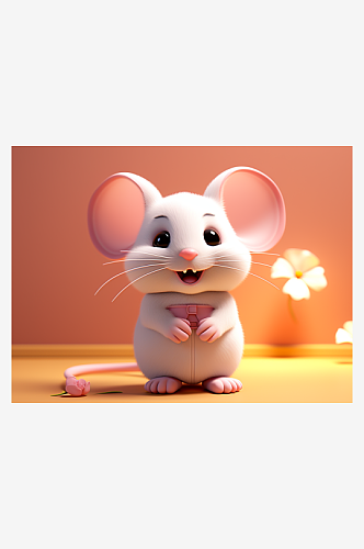 唯美可爱卡通小老鼠