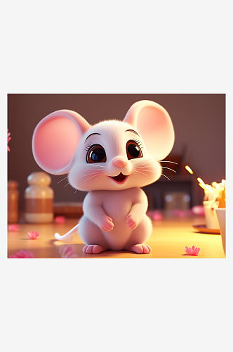 唯美可爱卡通小老鼠