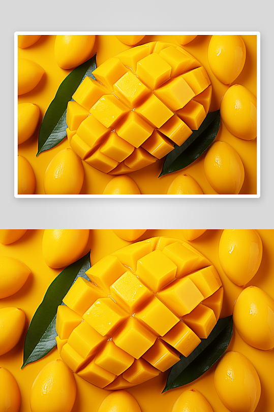 新鲜美味的芒果水果美食