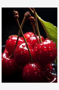 新鲜美味的樱桃草莓水果
