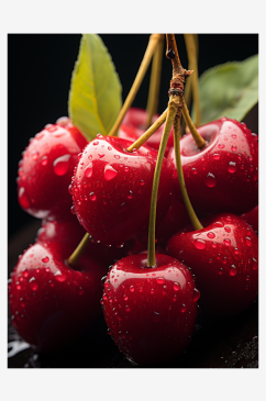 新鲜美味的樱桃草莓水果