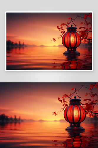 唯美漂亮的中国红灯笼背景