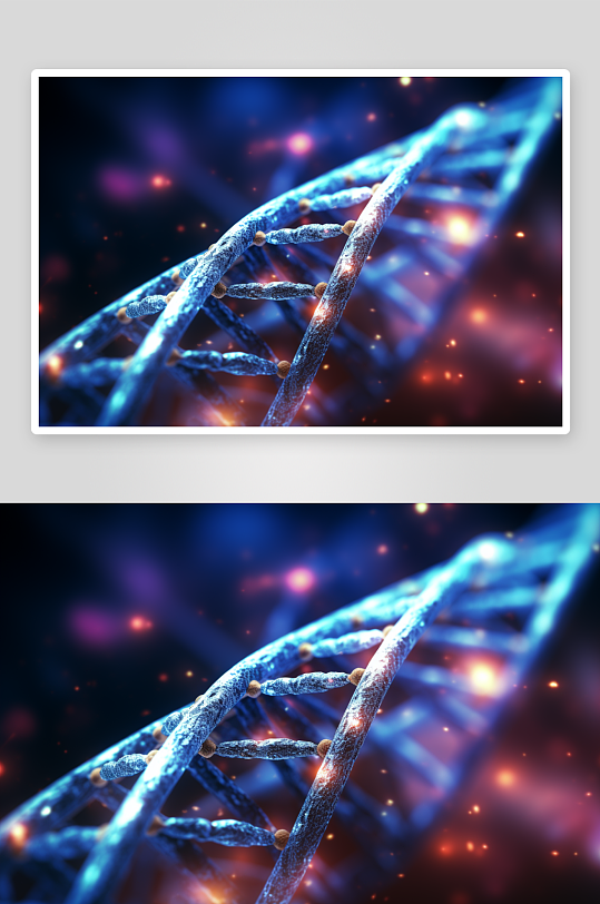 3D医疗彩色基因链背景
