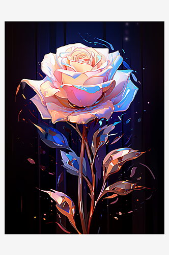 唯美漂亮的玫瑰花元素
