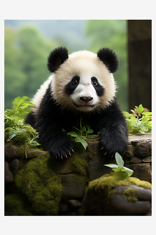 可爱的大熊猫背景